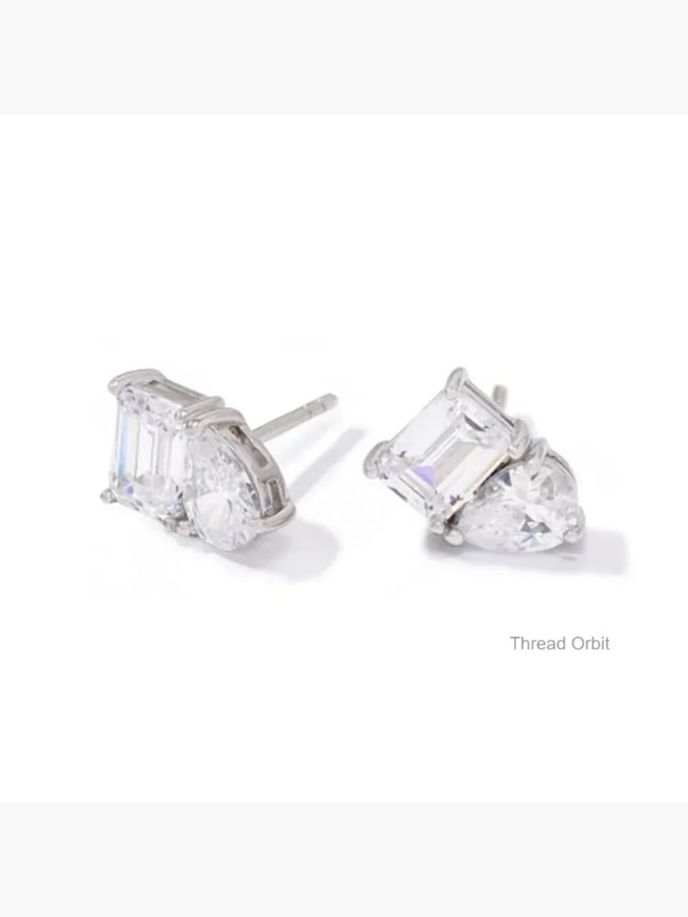 White Cubic Zirconia Rhodium Over Sterling Silver Stud Earrings 5.58ctw_6